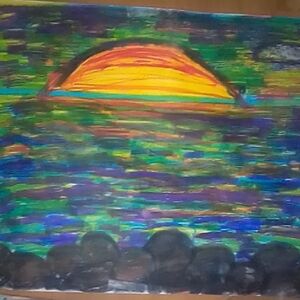 Vibrant Sunset Canvas Art